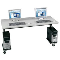 60 Inch Brawny Computer Table / Workstation - Gray