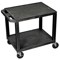 24 Inch 2 Shelf Mobile Printer Stand / Cart with Electrical Assembly