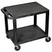 24 Inch 2 Shelf Mobile Printer Stand / Cart with Electrical Assembly