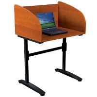 Black Cherry Lumina Carrel Computer Desk / Workstation