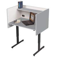 Study Carrel Computer Desk / Workstation - Gray