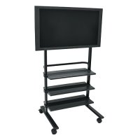 Luxor Mobile TV Stand / Mount for Flat Panel TV with 3 Shelves - Black