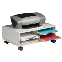 Multi-Purpose Office Equipment Printer Stand with Wheels - Gray