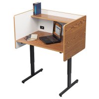 Study Carrel Computer Desk / Workstation - Oak