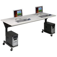 72 Inch Brawny Computer Table / Workstation - Gray